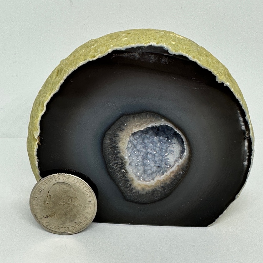 Natural Geode Bookend with Crystal Center
